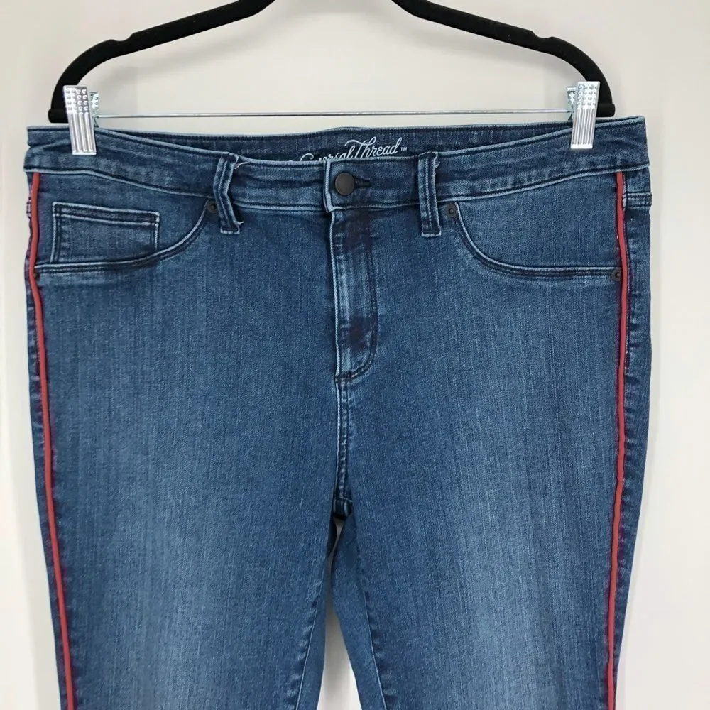 Universal Thread Mid Rise Jegging Red Side Stripe‎